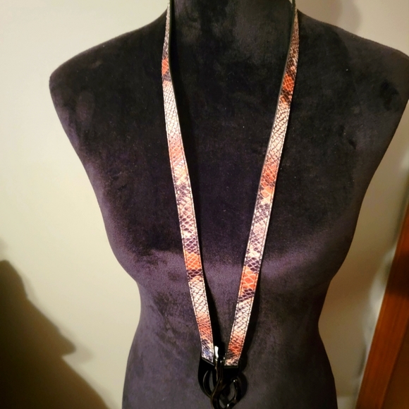Animal Print Adjustable Leather Belt - Picture 1 of 3